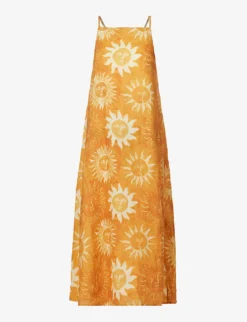 Sol Sunshine-print Linen Nightdress