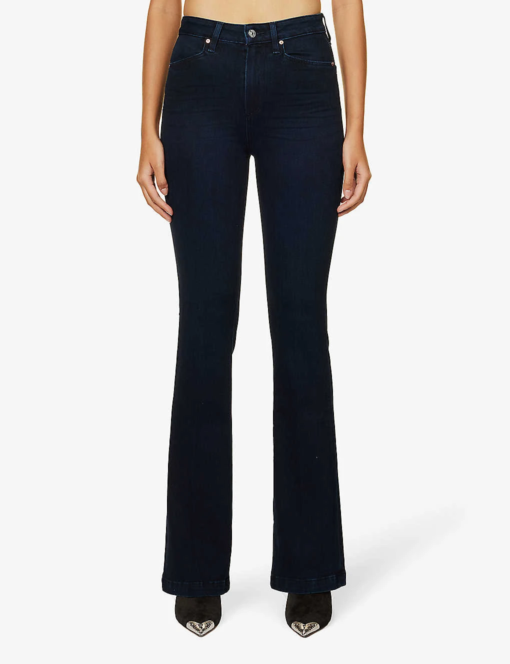 Paige Iconic Flared High-rise Stretch-denim Jeans - Image 3