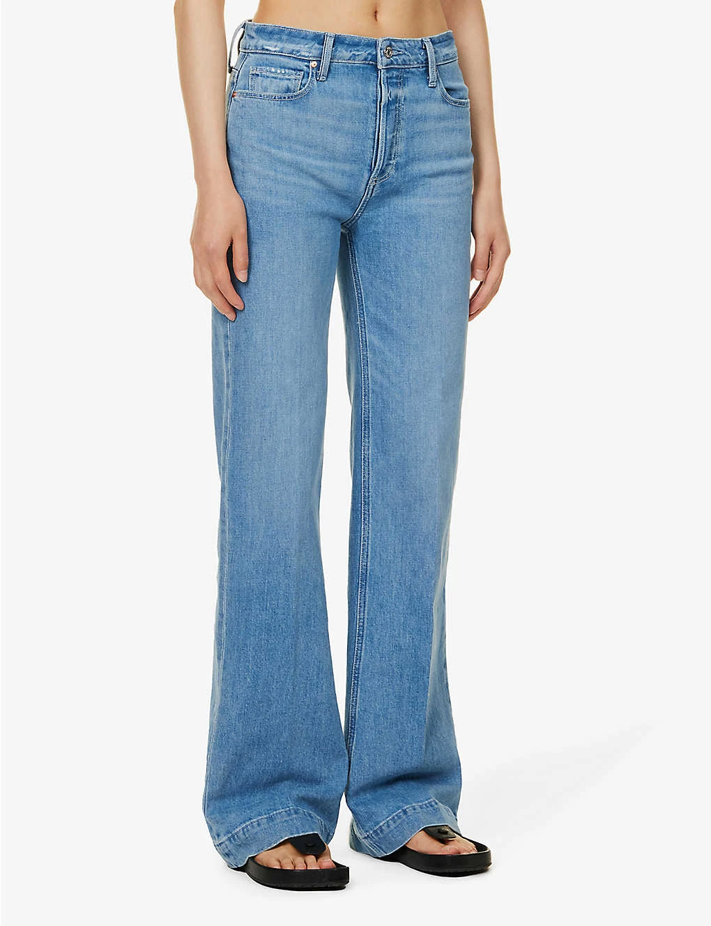 Paige Leenah Wide-leg High-rise Stretch-denim Jeans - Image 3