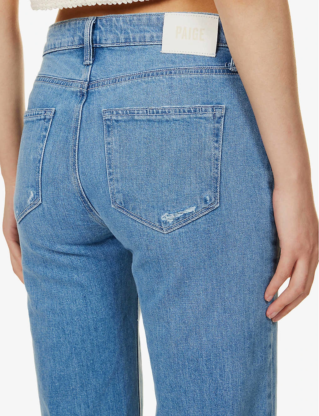 Paige Leenah Wide-leg High-rise Stretch-denim Jeans - Image 6