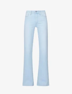 Paige Leenah Flared Mid-rise Denim-blend Jeans