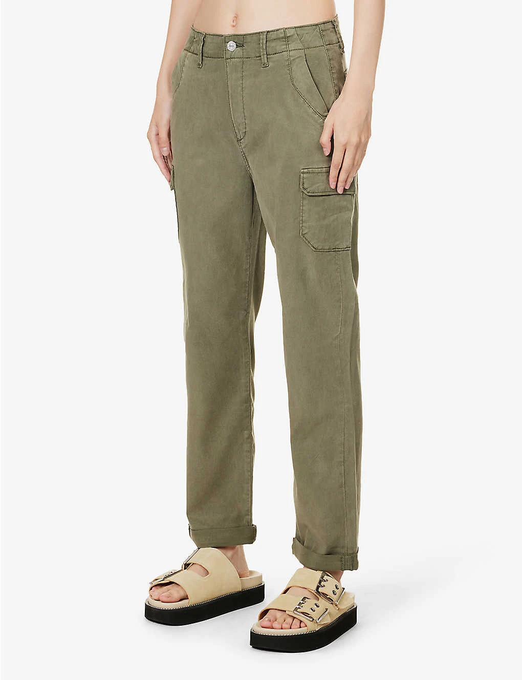 Paige Drew Mid-rise Straight-leg Regular-fit Stretch-woven Trousers - Image 3