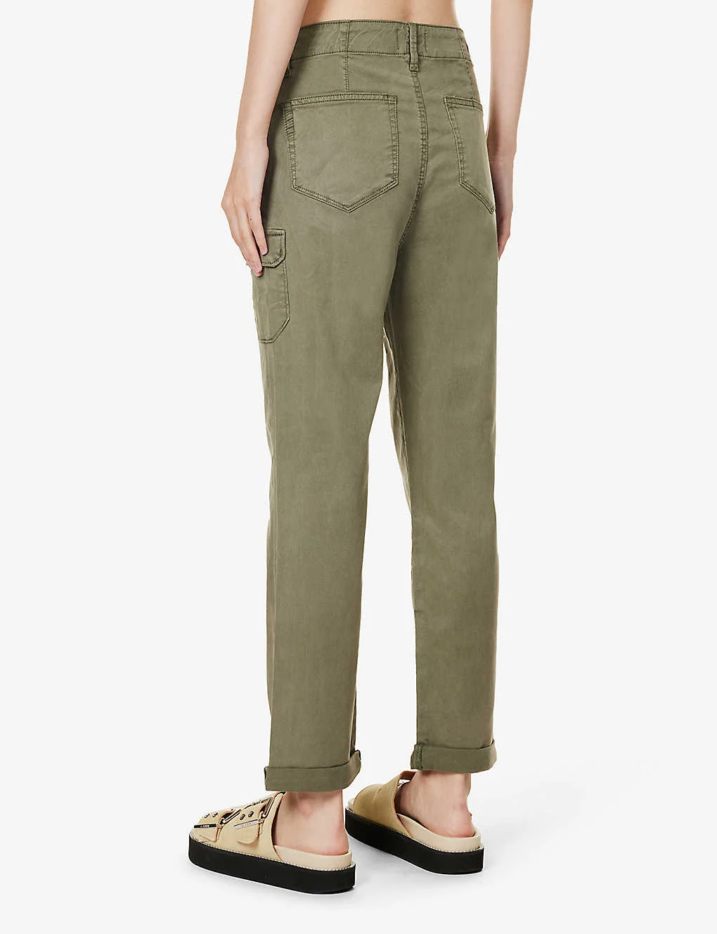 Paige Drew Mid-rise Straight-leg Regular-fit Stretch-woven Trousers - Image 4
