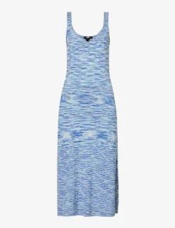 Paige Palermo V-neck Cotton-blend Knitted Midi Dress