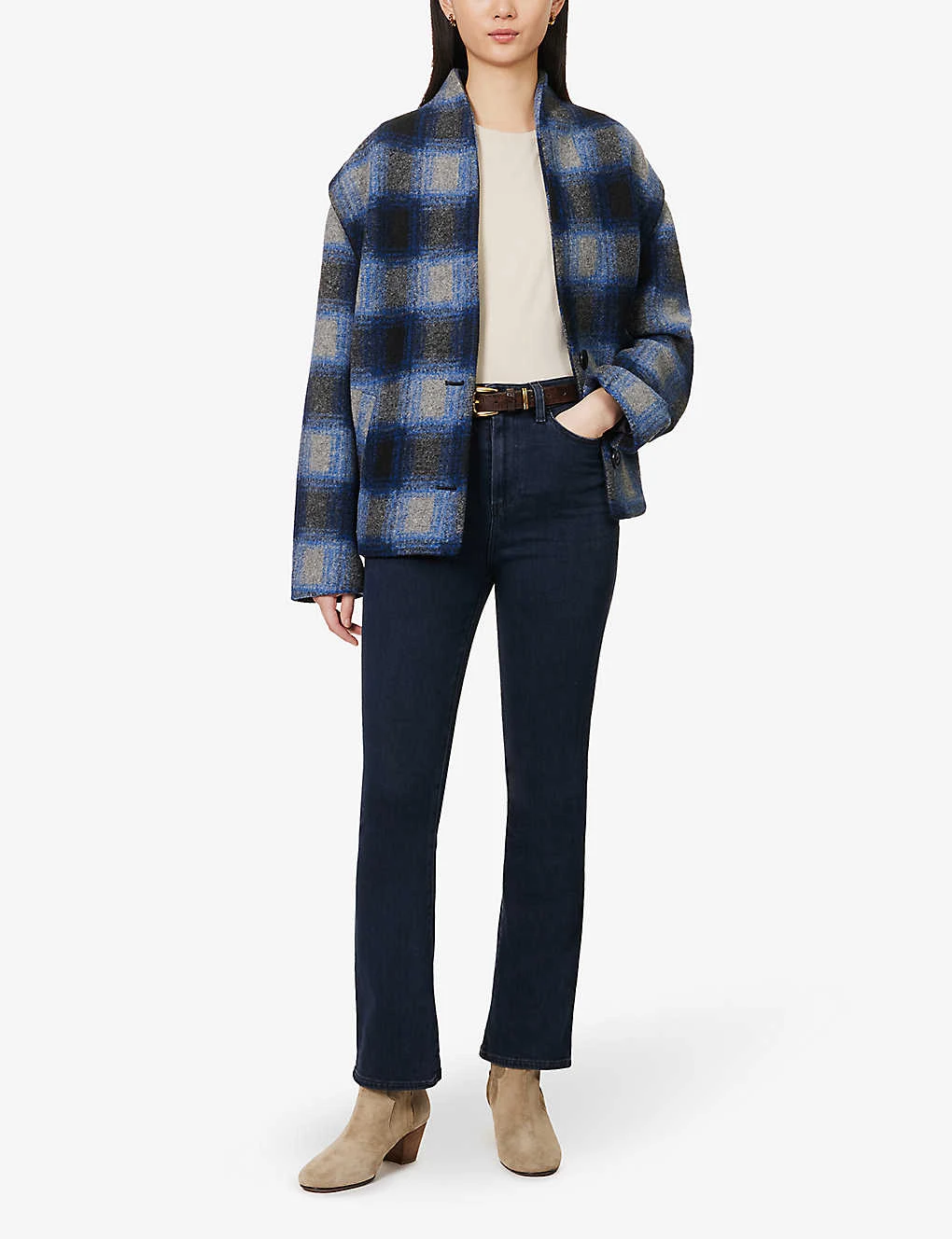 Paige Claudine Flared-leg High-rise Stretch-denim Jeans - Image 2