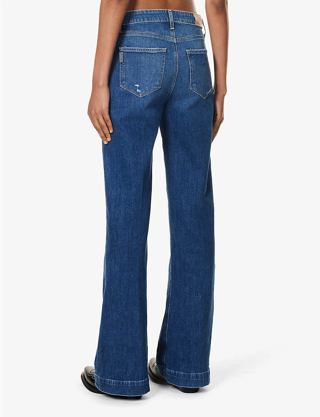 Paige Leenah Flared Wide-leg High-rise Stretch-denim Jeans - Image 3