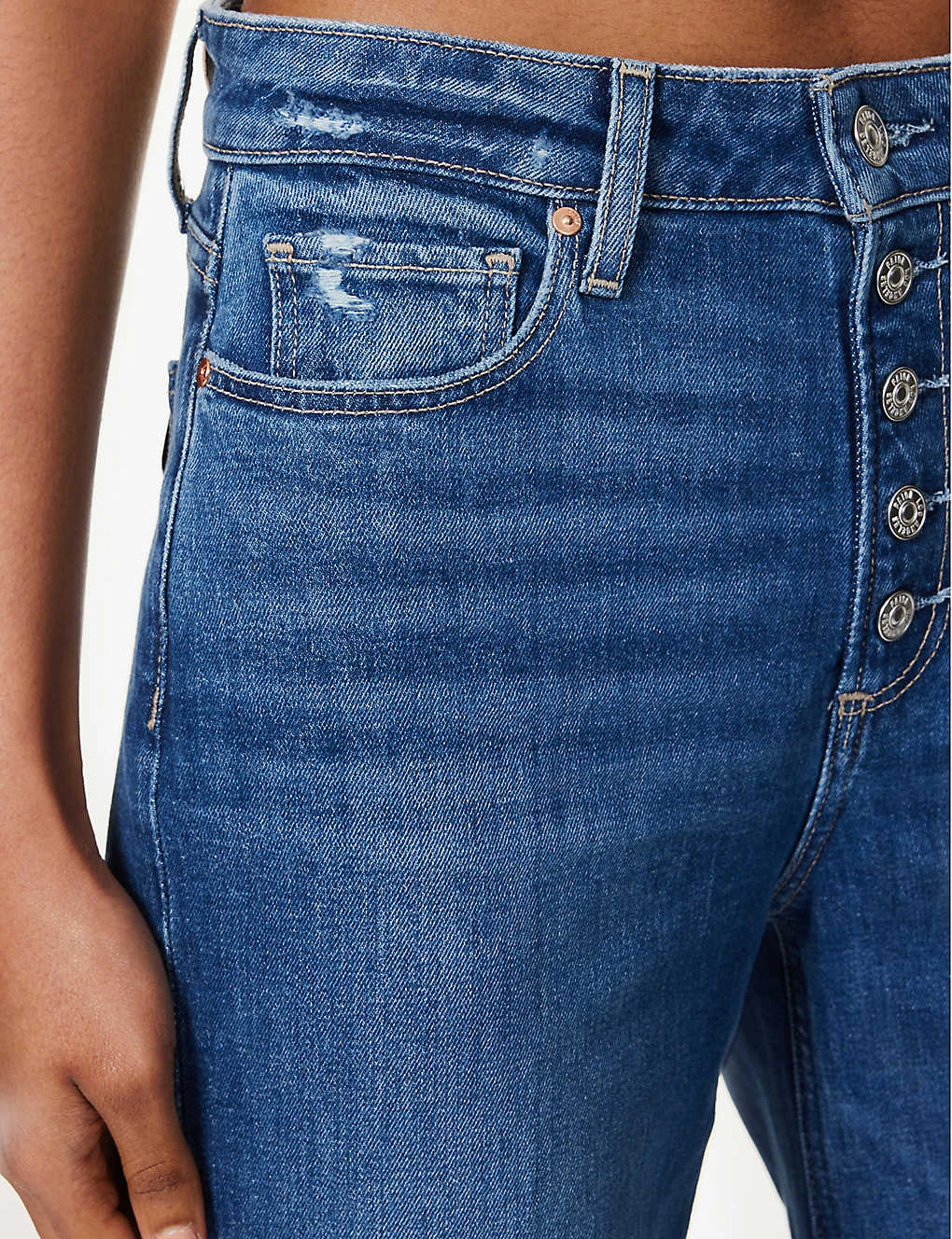 Paige Leenah Flared Wide-leg High-rise Stretch-denim Jeans - Image 4