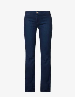 Paige Sloane Flared-leg Low-rise Stretch-denim Jeans