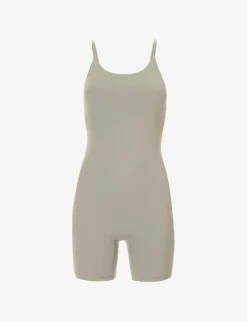 Ultimate Scoop-neck Stretch-woven Playsuit