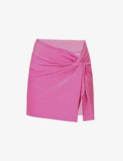 GOOD AMERICAN Sparkle Twist-detail Stretch-woven Sarong