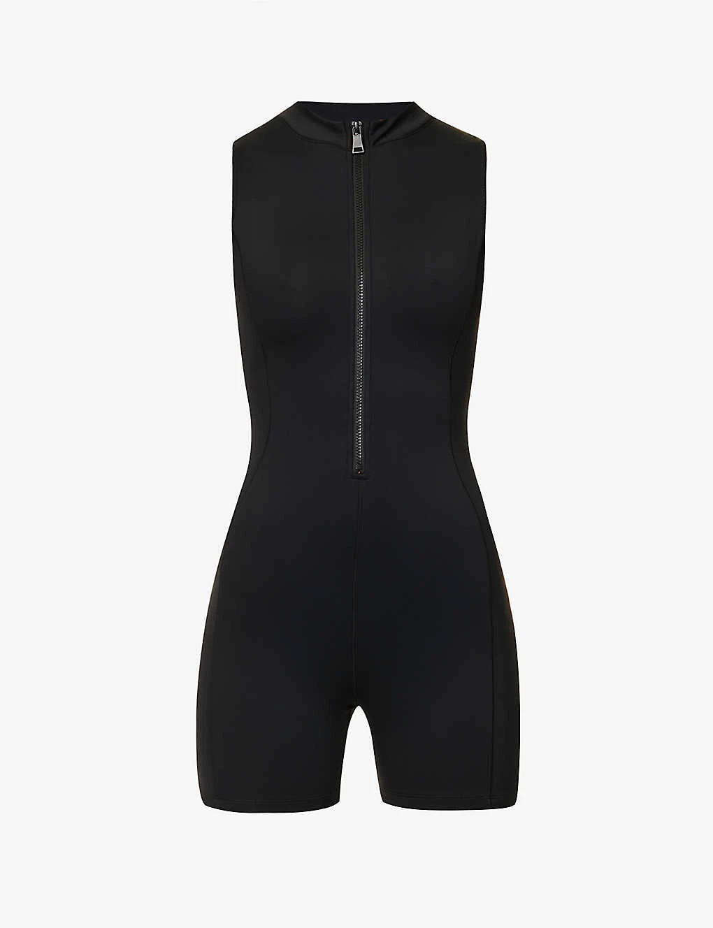 GOOD AMERICAN Scuba Zip-embellished Stretch-woven Playsuit