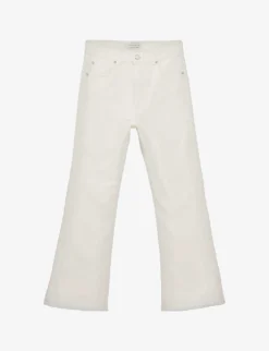 Ikks Frayed-hem Flared High-rise Jeans