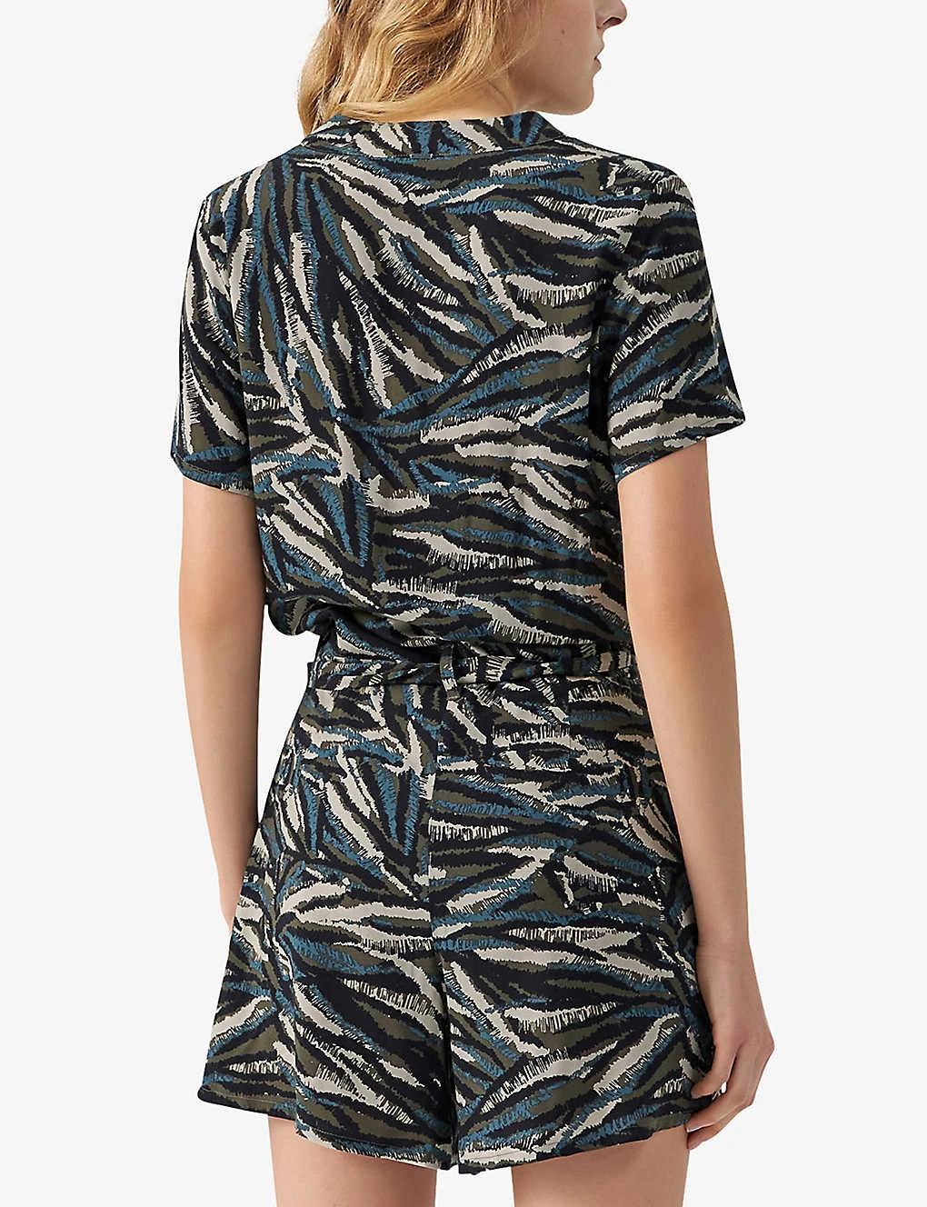 Ikks Camouflage Jungle-print Woven Playsuit - Image 4