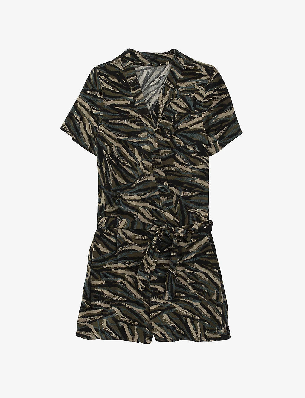 Ikks Camouflage Jungle-print Woven Playsuit