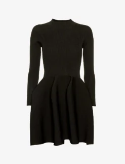 Pottery High-neck Recycled-polyester Mini Dress