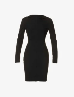 Open-back Slim-fit Woven Mini Dress