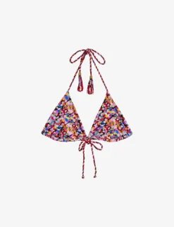 Ted Baker Jaoni Graphic-print Reversible Bikini Top