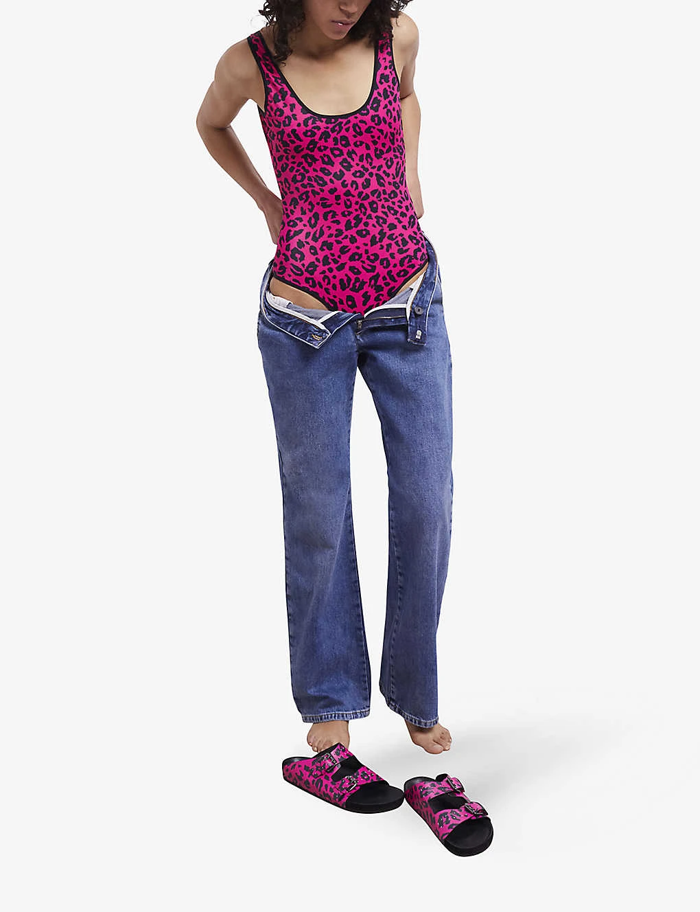 THE KOOPLES Scoop-neck Leopard-print Woven Swimsuit - Image 2