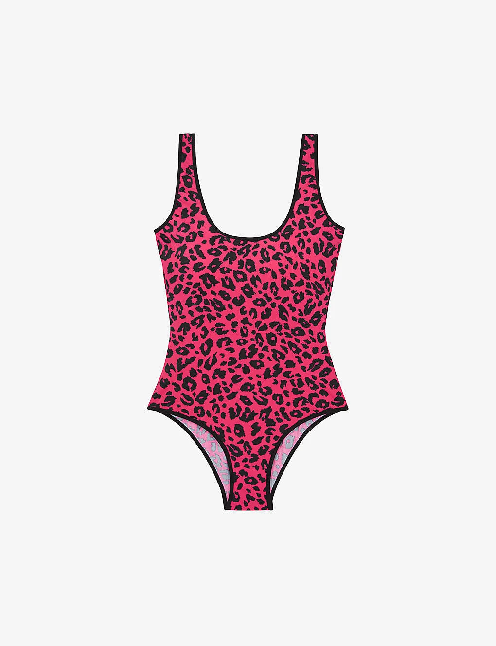 THE KOOPLES Scoop-neck Leopard-print Woven Swimsuit