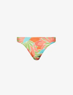 Byron Abstract-print Stretch-recycled Nylon Bikini Bottom