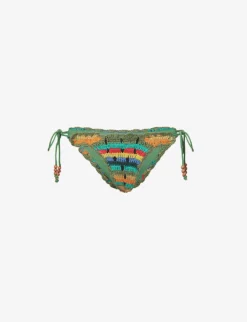 It's Now Cool Kingston Crochet-pattern Cotton Bikini Bottoms