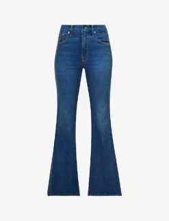 GOOD AMERICAN Good Petite Flare Flared-leg Mid-rise Stretch-denim Jeans