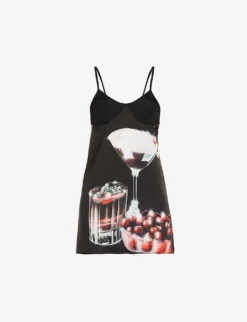 FIORUCCI Mascara Graphic-print Woven Mini Dress