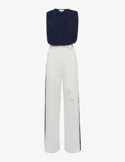 Reiss Ivy Striped Wide-leg Woven Jumpsuit