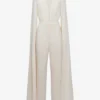Reiss Olivia Cape-sleeve V-neck Woven Jumpsuit