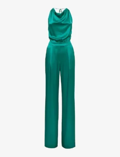 Reiss Malia Cowl-neck Satin Jumpsuit
