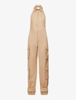 Valentino Tuta Flap-pocket Stretch-cotton Cargo Jumpsuit