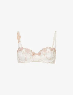 Passionata White Nights Lace-embellished Stretch-lace Balcony Bra