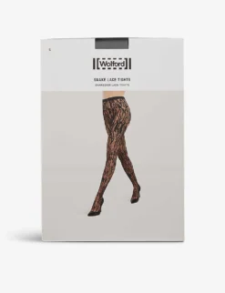 Wolford Snakeskin Lace-pattern Stretch-lace Tights