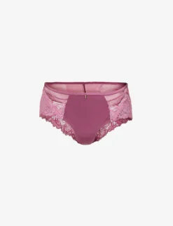 Chantelle Orangerie Floral-embroidered Stretch-woven Briefs