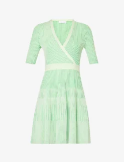 Nadya Ribbed Rayon-blend Mini Dress