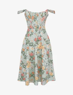 Saira Floral-print Cotton-blend Midi Dress