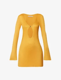 Exclusive Gardenia Cut-out Knitted Mini Dress