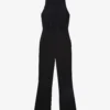 THE KOOPLES Chain-embellished Halter-neck Stretch-woven Jumpsuit
