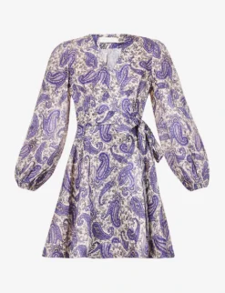 Zimmermann Devi Paisley-print Linen Mini Dress
