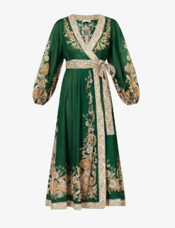 Zimmermann Devi Graphic-print Cotton Midi Dress