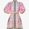 Zimmermann Ginger Floral-print Linen Mini Dress