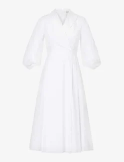 Brittany Wrapped Cotton Midi Dress