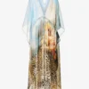 Roberto Cavalli Graphic-print V-neck Silk Maxi Dress