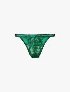Blossom High-rise Stretch-lace Thong