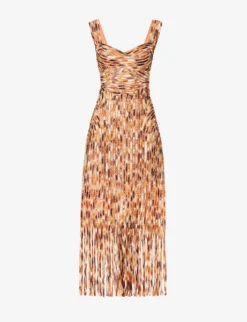 Adalette Striped Woven Midi Dress