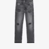 THE KOOPLES Distressed Straight-leg Mid-rise Stretch-cotton Jeans