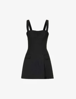Dion Lee Frame Split-hem Organic Stretch-cotton Mini Dress