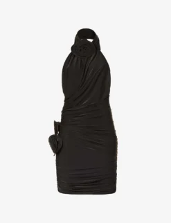 Magda Butrym Ruched Sleeveless Stretch-woven Mini Dress