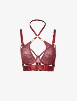 Cadi Buckle-embellished Stretch-woven Bra