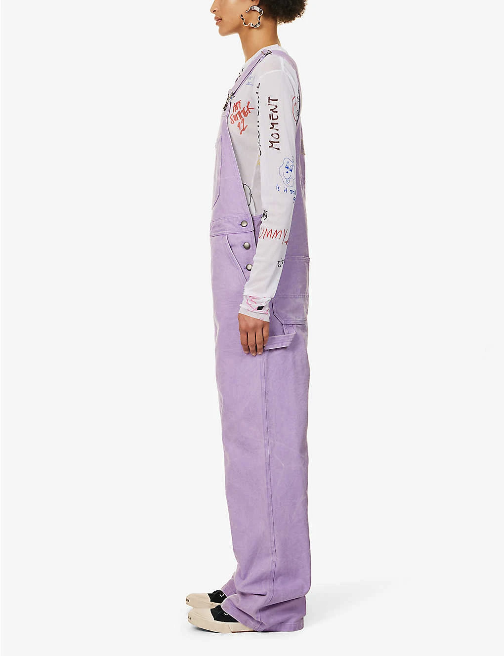 Acne Studios Palmon Logo-patch Cotton-canvas Dungarees - Image 3